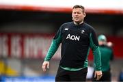 2 August 2025; Ireland scrum coach Denis Fogarty before the Women's Rugby World Cup warm-up match between Ireland and Scotland at Virgin Media Park in Cork. Photo by Shauna Clinton/Sportsfile