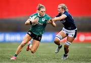 2 August 2025; Béibhinn Parsons of Ireland in action against Chloe Rollie of Scotland during the Women's Rugby World Cup warm-up match between Ireland and Scotland at Virgin Media Park in Cork. Photo by Shauna Clinton/Sportsfile