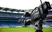 3 August 2025; A broadcast camera is seen before the TG4 All-Ireland Ladies Football Senior Championship final match between Dublin and Meath at Croke Park in Dublin. Photo by Shauna Clinton/Sportsfile