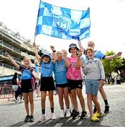 3 August 2025; Dublin supporters before the TG4 All-Ireland Ladies Football Senior Championship final match between Dublin and Meath at Croke Park in Dublin. Photo by Seb Daly/Sportsfile