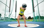 3 August 2025; Nicola Tuthill of UCD AC, Dublin, competes in the senior women's hammer during day two of the 153rd 123.ie National Track & Field Senior Championships at Morton Stadium in Dublin. Photo by Sam Barnes/Sportsfile