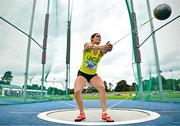 3 August 2025; Nicola Tuthill of UCD AC, Dublin, competes in the senior women's hammer during day two of the 153rd 123.ie National Track & Field Senior Championships at Morton Stadium in Dublin. Photo by Sam Barnes/Sportsfile