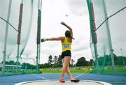 3 August 2025; Nicola Tuthill of UCD AC, Dublin, competes in the senior women's hammer during day two of the 153rd 123.ie National Track & Field Senior Championships at Morton Stadium in Dublin. Photo by Sam Barnes/Sportsfile