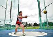 3 August 2025; Caoimhe Gallen of Lifford Strabane AC, Donegal, competes in the senior women's hammer during day two of the 153rd 123.ie National Track & Field Senior Championships at Morton Stadium in Dublin. Photo by Sam Barnes/Sportsfile