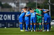 3 August 2025; Waterford players huddle before the SSE Airtricity Men's Premier Division match between Waterford and St Patrick's Athletic at Regional Sports Centre in Waterford. Photo by Tyler Miller/Sportsfile