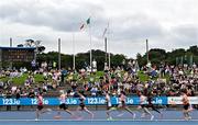 3 August 2025; Spectators watch on during day two of the 153rd 123.ie National Track & Field Senior Championships at Morton Stadium in Dublin. Photo by Sam Barnes/Sportsfile