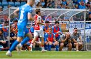 3 August 2025; Waterford head coach John Coleman, second from right, reacts during the SSE Airtricity Men's Premier Division match between Waterford and St Patrick's Athletic at Regional Sports Centre in Waterford. Photo by Tyler Miller/Sportsfile
