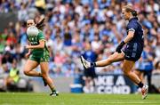 3 August 2025; Dublin goalkeeper Abby Shiels in action during the TG4 All-Ireland Ladies Football Senior Championship final match between Dublin and Meath at Croke Park in Dublin. Photo by Piaras Ó Mídheach/Sportsfile