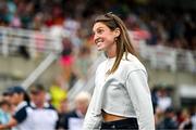 3 August 2025; Olympian, World University Games Gold Medallist, World Indoors Silver Medallist and European Indoor Bronze Medallist and Kate O'Connor during day two of the 153rd 123.ie National Track & Field Senior Championships at Morton Stadium in Dublin. Photo by Sam Barnes/Sportsfile