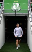3 August 2025; Michael Duffy of Derry City before the SSE Airtricity Men's Premier Division match between Shamrock Rovers and Derry City at Tallaght Stadium in Dublin.  Photo by Stephen McCarthy/Sportsfile