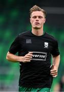 3 August 2025; Daniel Cleary of Shamrock Rovers warms up wearing the jersey of Templeogue United’s over 35’s in support of the O’Neill family before the SSE Airtricity Men's Premier Division match between Shamrock Rovers and Derry City at Tallaght Stadium in Dublin.  Photo by Stephen McCarthy/Sportsfile