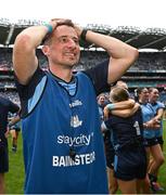 3 August 2025; Dublin joint manager Derek Murray after her side's victory in the TG4 All-Ireland Ladies Football Senior Championship final match between Dublin and Meath at Croke Park in Dublin. Photo by Seb Daly/Sportsfile