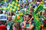 3 August 2025; Meath supporters during the TG4 All-Ireland Ladies Football Senior Championship final match between Dublin and Meath at Croke Park in Dublin. Photo by Shauna Clinton/Sportsfile