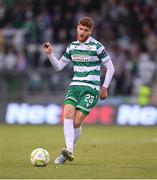 3 August 2025; Connor Malley of Shamrock Rovers during the SSE Airtricity Men's Premier Division match between Shamrock Rovers and Derry City at Tallaght Stadium in Dublin.  Photo by Stephen McCarthy/Sportsfile