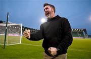 3 August 2025; Shamrock Rovers manager Stephen Bradley celebrates after the SSE Airtricity Men's Premier Division match between Shamrock Rovers and Derry City at Tallaght Stadium in Dublin.  Photo by Ben McShane/Sportsfile