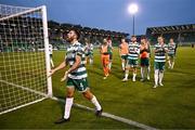 3 August 2025; Roberto Lopes of Shamrock Rovers encourages the supporters after the SSE Airtricity Men's Premier Division match between Shamrock Rovers and Derry City at Tallaght Stadium in Dublin.  Photo by Ben McShane/Sportsfile