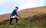 4 August 2025; Pearse Smyth of Down competing in the Senior Hurling competition during the M. Donnelly GAA Poc Fada All-Ireland Finals at Annaverna Mountain in the Cooley Peninsula, Ravensdale, Louth. Photo by Piaras Ó Mídheach/Sportsfile