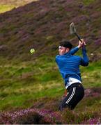 4 August 2025; Pearse Smyth of Down competing in the Senior Hurling competition during the M. Donnelly GAA Poc Fada All-Ireland Finals at Annaverna Mountain in the Cooley Peninsula, Ravensdale, Louth. Photo by Piaras Ó Mídheach/Sportsfile