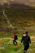 4 August 2025; Competiors, officials and spectators during the M. Donnelly GAA Poc Fada All-Ireland Finals at Annaverna Mountain in the Cooley Peninsula, Ravensdale, Louth. Photo by Piaras Ó Mídheach/Sportsfile