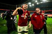 2 August 2025; Tadhg Beirne of British & Irish Lions, left, and Jamie George of British & Irish Lions after the third test match between Australia and the British & Irish Lions at Accor Stadium in Sydney, Australia. Photo by Brendan Moran/Sportsfile