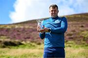4 August 2025; Killian Phelan of Kilkenny with his trophy after winning the longest puck competition of the M. Donnelly GAA Poc Fada All-Ireland Finals at Annaverna Mountain in the Cooley Peninsula, Ravensdale, Louth. Photo by Shauna Clinton/Sportsfile