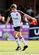 4 August 2025; Eoin Kenny of Dundalk on his way to scoring his side's first goal during the SSE Airtricity Men's First Division match between Dundalk and Longford Town at Oriel Park in Dundalk, Louth. Photo by Thomas Flinkow/Sportsfile