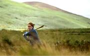 4 August 2025; Sara-Louise Griffin of Down competing in the Camogie Senior competition during the M. Donnelly GAA Poc Fada All-Ireland Finals at Annaverna Mountain in the Cooley Peninsula, Ravensdale, Louth. Photo by Shauna Clinton/Sportsfile
