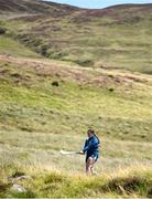 4 August 2025; Kayla Garrett of Galway competing in the Camogie Under 16 competition during the M. Donnelly GAA Poc Fada All-Ireland Finals at Annaverna Mountain in the Cooley Peninsula, Ravensdale, Louth. Photo by Shauna Clinton/Sportsfile