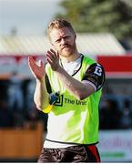 4 August 2025; Daryl Horgan of Dundalk applauds the supporters after the SSE Airtricity Men's First Division match between Dundalk and Longford Town at Oriel Park in Dundalk, Louth. Photo by Thomas Flinkow/Sportsfile