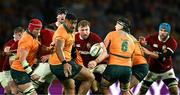 2 August 2025; Will Skelton of Australia and Ollie Chessum of British & Irish Lions contest a loose ball during the third test match between Australia and the British & Irish Lions at Accor Stadium in Sydney, Australia. Photo by Brendan Moran/Sportsfile