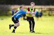 5 August 2025; Participants during a Bank of Ireland Leinster Rugby Summer Camp at Dundalk RFC in Louth. Photo by Ben McShane/Sportsfile