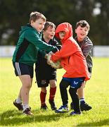 5 August 2025; Participants during a Bank of Ireland Leinster Rugby Summer Camp at Dundalk RFC in Louth. Photo by Ben McShane/Sportsfile
