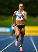 2 August 2025; Sophie Becker of Raheny Shamrock AC, Dublin, competes in the senior women's 400m during day one of the 153rd 123.ie National Track & Field Senior Championships at Morton Stadium in Dublin. Photo by Sam Barnes/Sportsfile