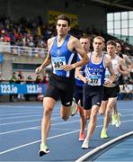 2 August 2025; Andrew Coscoran of Star of the Sea AC, Meath, competes in the senior men's 5000m during day one of the 153rd 123.ie National Track & Field Senior Championships at Morton Stadium in Dublin. Photo by Sam Barnes/Sportsfile