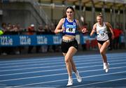 2 August 2025; Niamh Carr of Dublin City Harriers AC, Dublin, competes in the senior women's 1500m during day one of the 153rd 123.ie National Track & Field Senior Championships at Morton Stadium in Dublin. Photo by Sam Barnes/Sportsfile