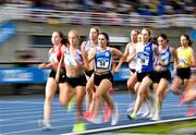 2 August 2025; Athletes including Aoife Carr of Dublin City Harriers AC, Dublin, 54, compete in the senior women's 1500m during day one of the 153rd 123.ie National Track & Field Senior Championships at Morton Stadium in Dublin. Photo by Sam Barnes/Sportsfile