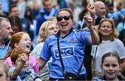 5 August 2025; Supporters during the homecoming of TG4 All-Ireland Ladies Senior Football Champions, Dublin, at Smithfield Square in Dublin. Photo by Sam Barnes/Sportsfile