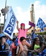5 August 2025; Supporters during the homecoming of TG4 All-Ireland Ladies Senior Football Champions, Dublin, at Smithfield Square in Dublin. Photo by Sam Barnes/Sportsfile