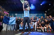 5 August 2025; Lord Mayor of Dublin Ray McAdam during the homecoming of TG4 All-Ireland Ladies Senior Football Champions, Dublin, at Smithfield Square in Dublin. Photo by Sam Barnes/Sportsfile