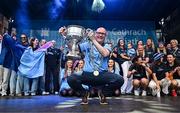 5 August 2025; Lord Mayor of Dublin Ray McAdam during the homecoming of TG4 All-Ireland Ladies Senior Football Champions, Dublin, at Smithfield Square in Dublin. Photo by Sam Barnes/Sportsfile