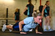 5 August 2025; Emma Tilly during a Leinster Rugby women's squad training and gym session at The High School in Rathgar, Dublin. Photo by David Fitzgerald/Sportsfile