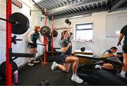 5 August 2025; Leah Tarpey during a Leinster Rugby women's squad training and gym session at The High School in Rathgar, Dublin. Photo by David Fitzgerald/Sportsfile