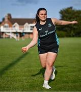 5 August 2025; Kelly Burke during a Leinster Rugby women's squad training and gym session at The High School in Rathgar, Dublin. Photo by David Fitzgerald/Sportsfile