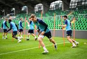 6 August 2025; Mason Melia during a St Patrick's Athletic training session at Tallaght Stadium in Dublin. Photo by Stephen McCarthy/Sportsfile