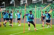 6 August 2025; Jordon Garrick during a St Patrick's Athletic training session at Tallaght Stadium in Dublin. Photo by Stephen McCarthy/Sportsfile