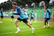 6 August 2025; Axel Sjoberg during a St Patrick's Athletic training session at Tallaght Stadium in Dublin. Photo by Stephen McCarthy/Sportsfile