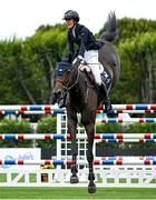 6 August 2025; Niamh McEvoy of Ireland, competing on Flora du Mesnil, in the Sport Ireland Classic during the Dublin Horse Show at the RDS Arena in Dublin. Photo by Shauna Clinton/Sportsfile