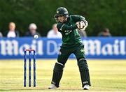 6 August 2025; Pakistan batter Gull Feroza during match one of the Women's T20 International Series between Ireland and Pakistan at Clontarf Cricket Club in Dublin. Photo by Sam Barnes/Sportsfile