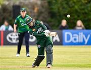 6 August 2025; Pakistan batter Natalia Parvaiz during match one of the Women's T20 International Series between Ireland and Pakistan at Clontarf Cricket Club in Dublin. Photo by Sam Barnes/Sportsfile