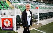 6 August 2025; Head coach Ole Gunnar Solskjaer before a Besiktas media conference at Tallaght Stadium in Dublin. Photo by Stephen McCarthy/Sportsfile